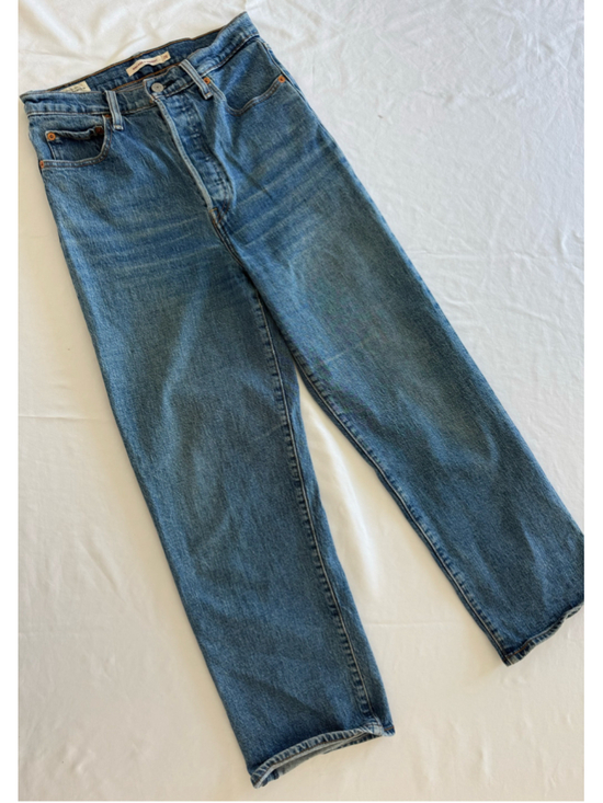 Levi's Denim - Women's Levi's Ribcage Straight Leg Jeans Blue Size 28